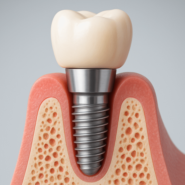 Implantat mit Krone