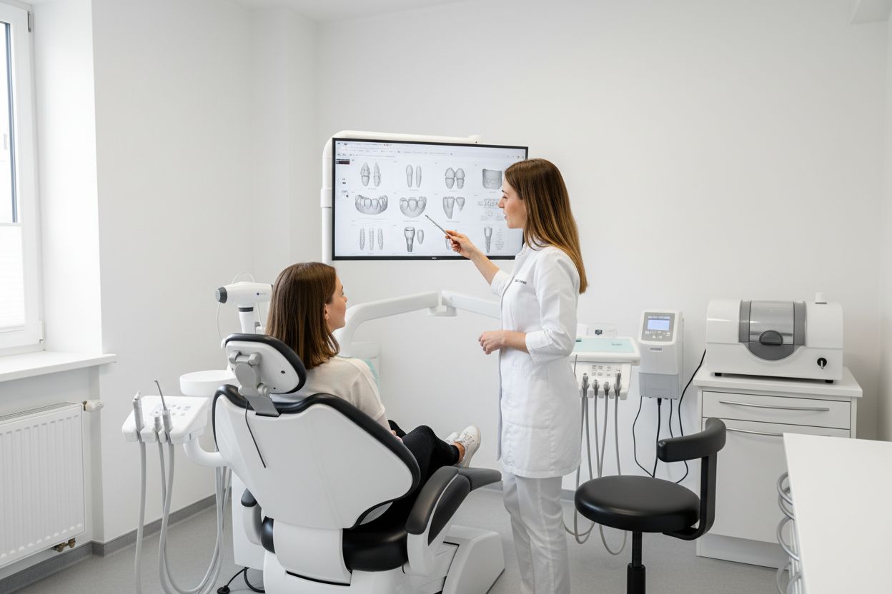 moderne Zahnarztpraxis Beratung